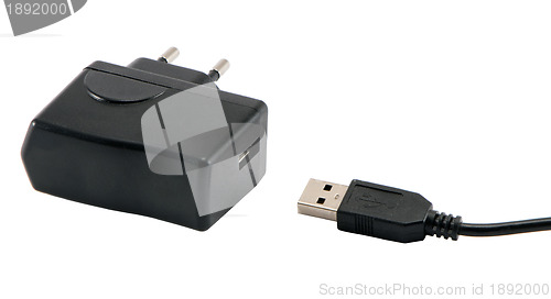 Image of Mobile phone charger usb plug standart isolated 