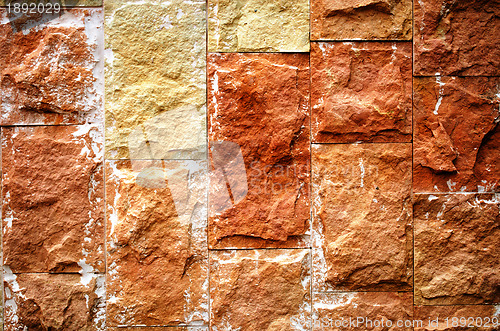 Image of Background of decorative ceramic brick wall 