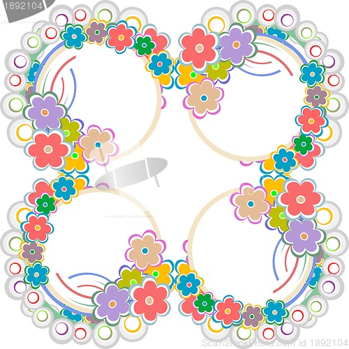 Image of Seamless flower retro background pattern in vector