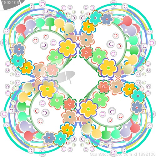 Image of Ornate floral seamless texture, endless pattern with flowers