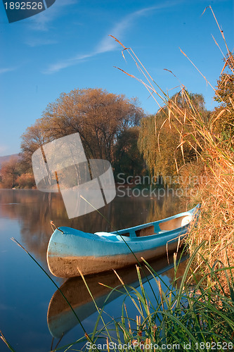 Image of Blue canoe 