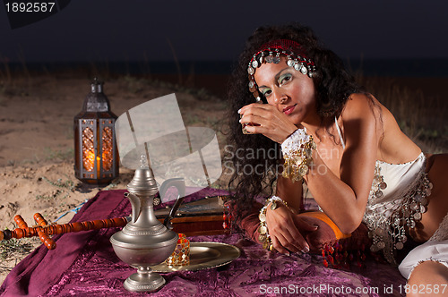 Image of Drinking Moroccan tea