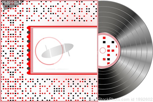 Image of Vinyl and cover over a white background, abstract art