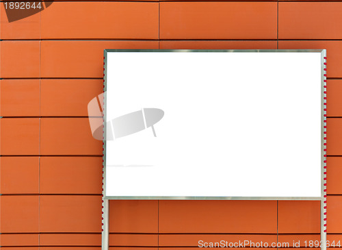 Image of Blank billboard in metro station