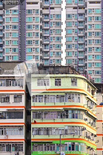 Image of Hong Kong old and new building