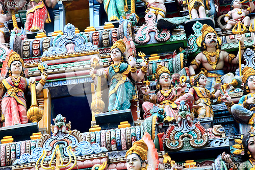 Image of decorations of the Hindu temple