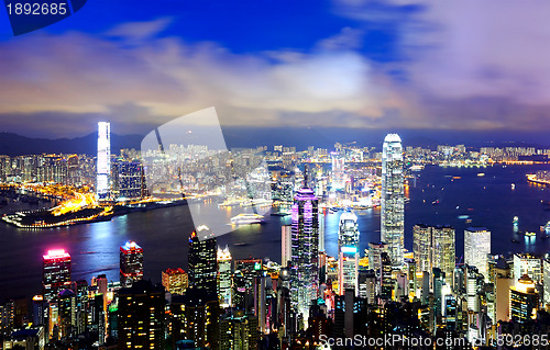 Image of Hong Kong city at night