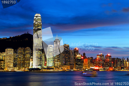 Image of Hong Kong city at night