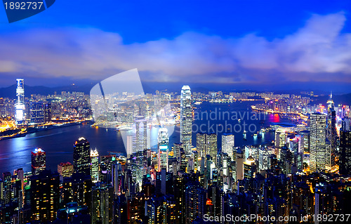 Image of Hong Kong city at night