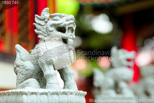 Image of Chinese lion statue