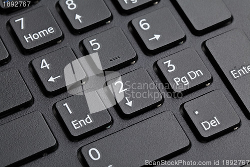 Image of number keyboard of computer