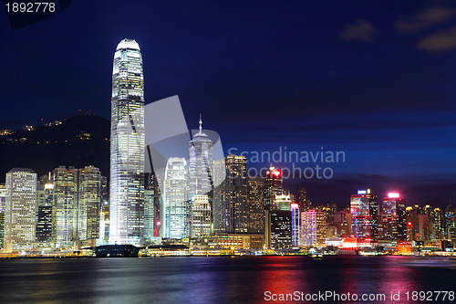 Image of Hong Kong city at night