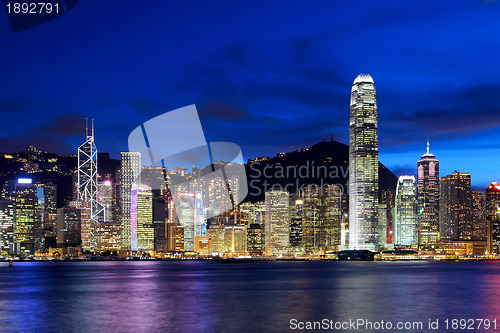 Image of Hong Kong cityscape at night 