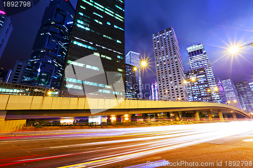 Image of traffic in urban at night