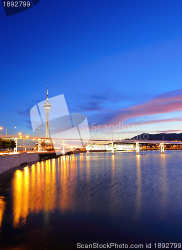 Image of Macau city at night