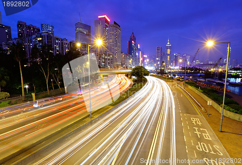 Image of traffic in urban at night