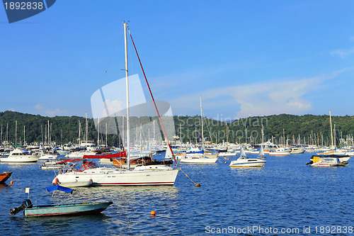 Image of yacht in bay