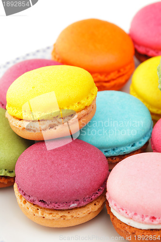 Image of colorful French macaroons