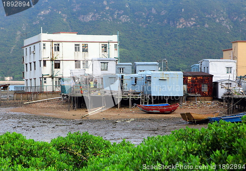 Image of Tai O fishing village with stilt house in Hong Kong