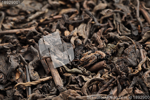 Image of Black tea loose dried tea leaves