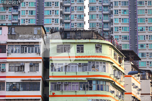 Image of Hong Kong old and new building