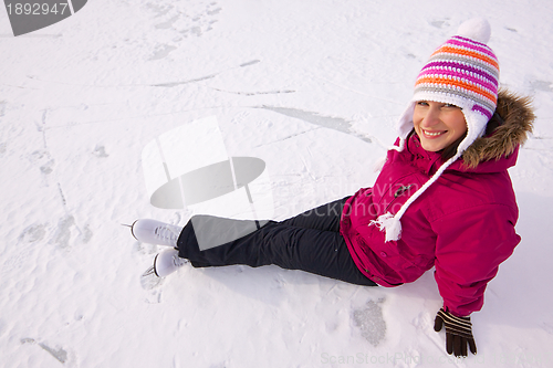 Image of Girl with ice skates