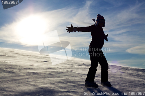 Image of Silhoutte in snow