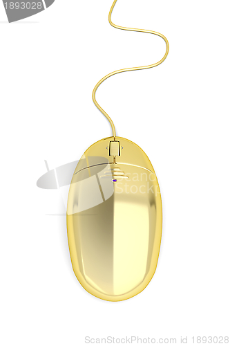 Image of Golden computer mouse