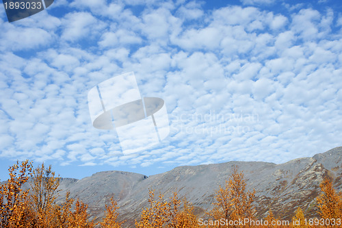 Image of Sky over mountainous country