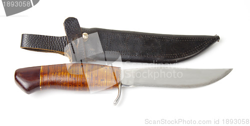 Image of Old hunting knife with sheath