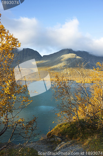 Image of A small lake in the mountains