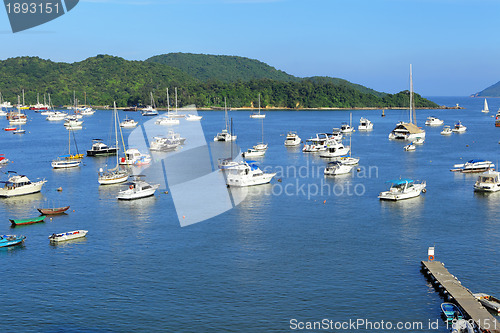 Image of yachts in bay
