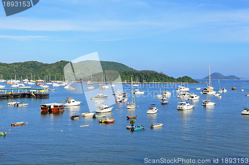 Image of yachts in bay