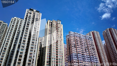 Image of public apartment block in Hong Kong