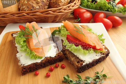 Image of Fresh salmon sandwiches