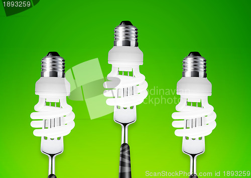 Image of lightbulb on fork