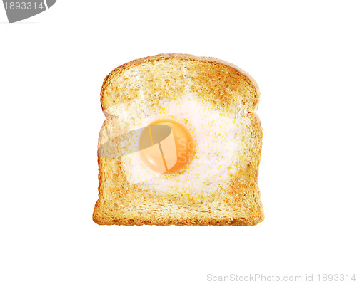 Image of fried egg with toast 