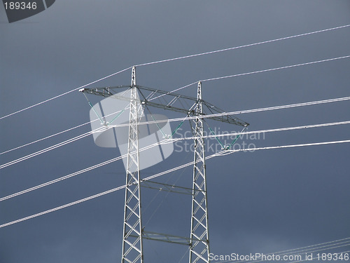 Image of High tension pylon and lines