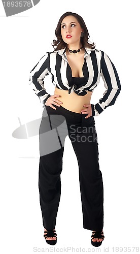 Image of Attractive womain in trousers