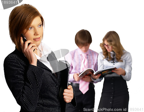 Image of Businesswoman at office background