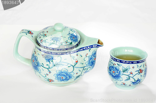 Image of Chinese pottery teaset