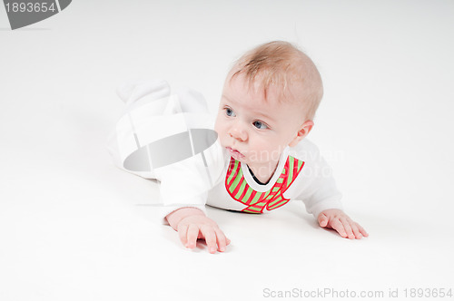 Image of Baby boy in white costume