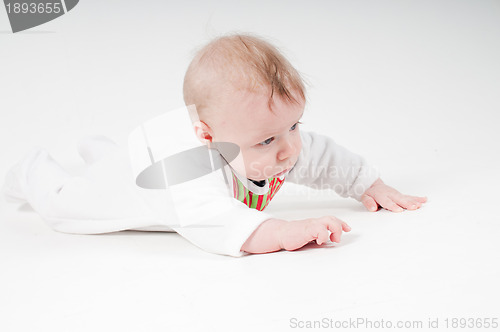 Image of Baby boy in christmas costume