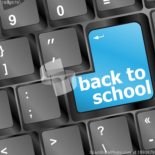 Image of Back to school key on computer