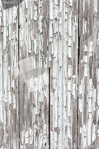 Image of background of weathered white painted wood