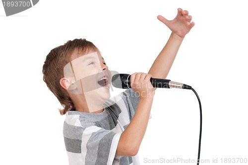 Image of Boy with microphone