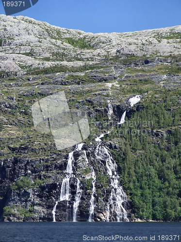 Image of Beautiful waterfall in Norway