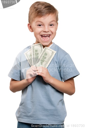 Image of Boy with dollars