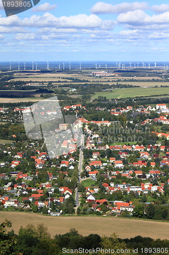 Image of Aerial view of city