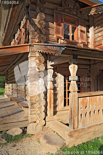 Image of old wooden house in village